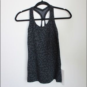 Lululemon black cheetah print Racer Back Tank